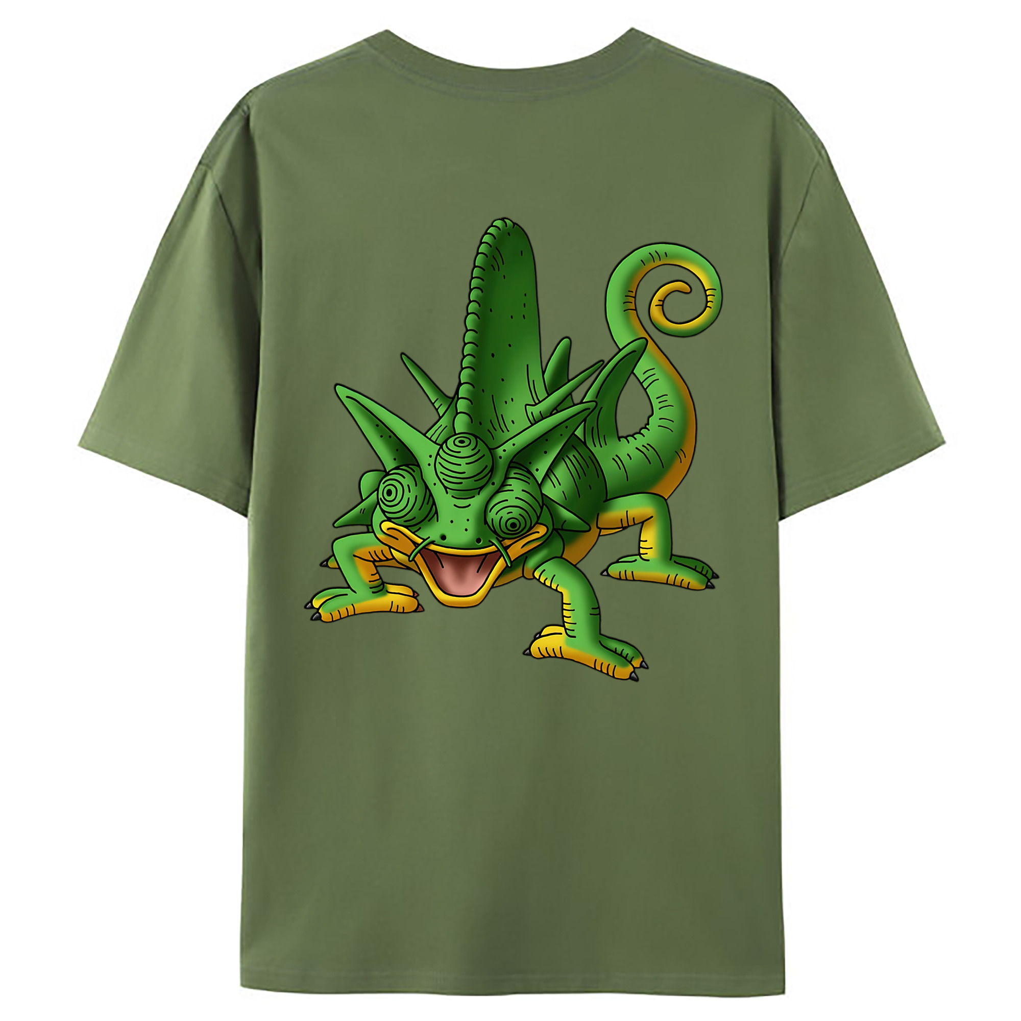 （画像用） ドラゴンクエスト Doragon Kuesuto Dragon Quest 綿100％ メンズ半袖Tシャツ（バックプリント） 通気性